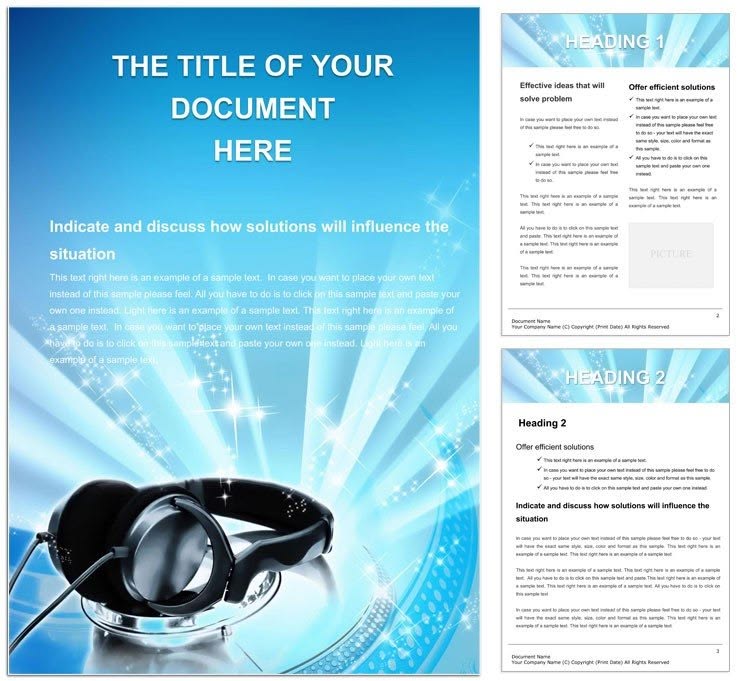 DJ Mixing Software Word templates