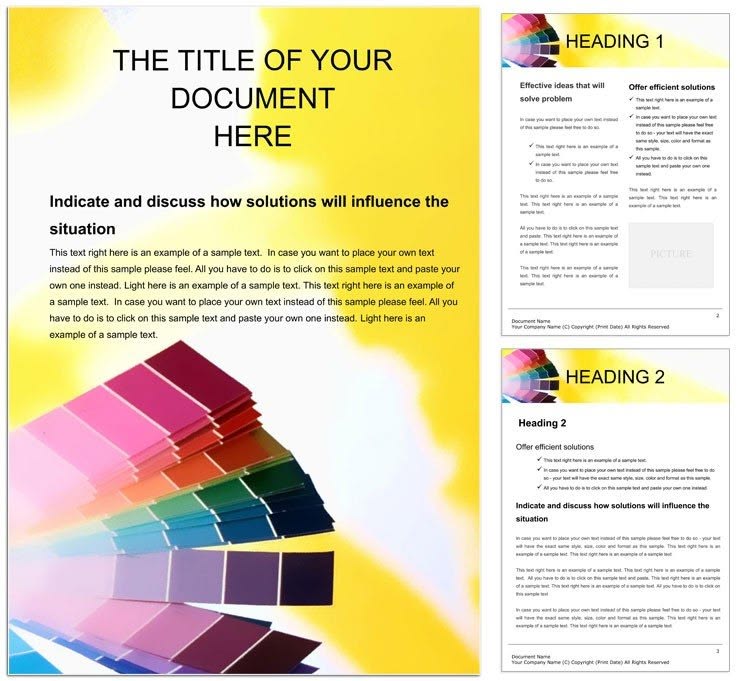 Choose a Color Scheme Word templates