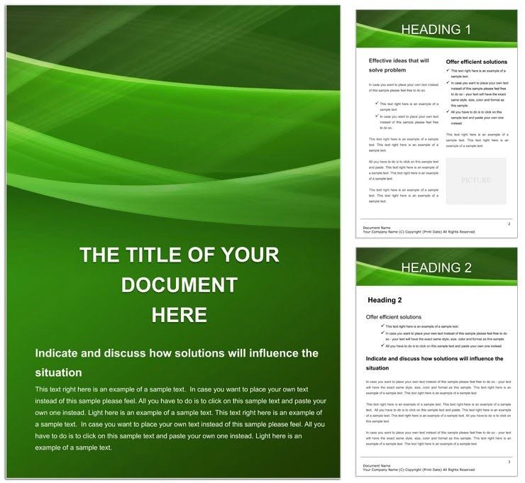 Green Background Word templates