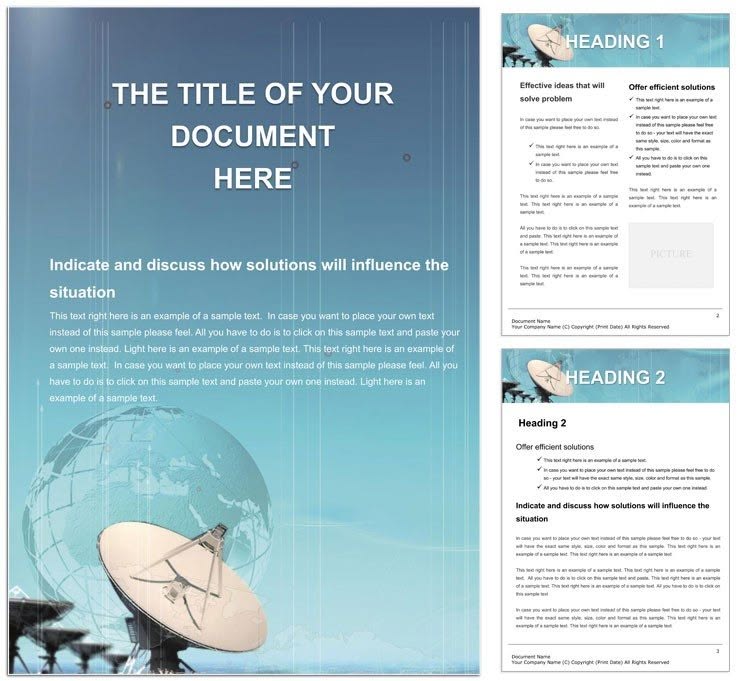 Free download Free Radio Telescope Word Template for print document