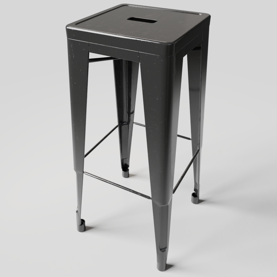 Industrial Stool White iMeshh