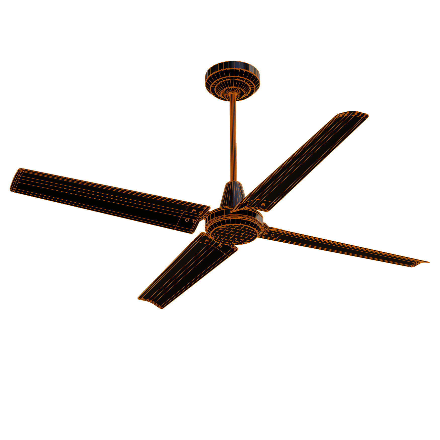 Metal Ceiling Fan 01 • iMeshh 3D Model for Blender 4.0+