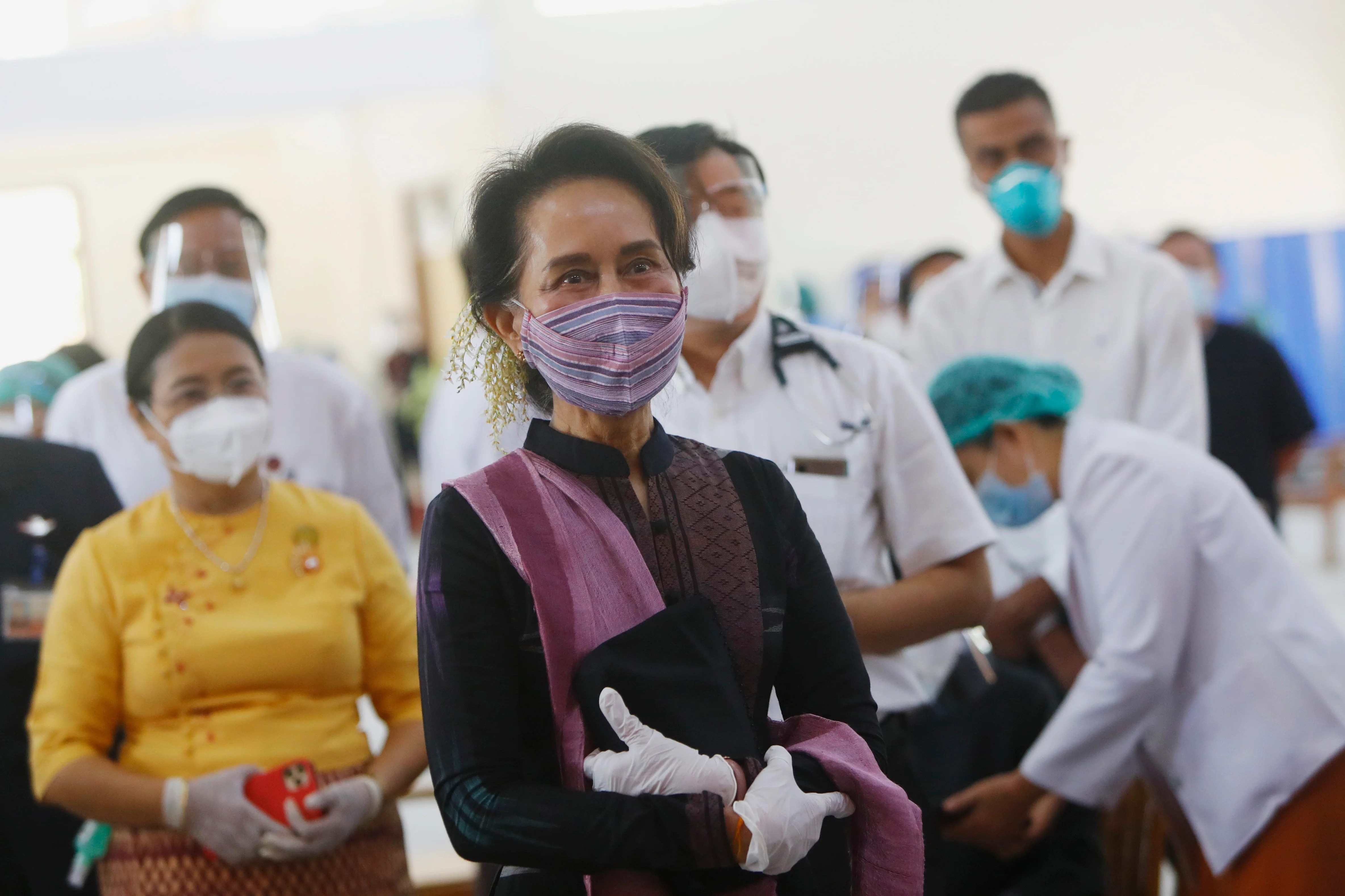 Myanmar health workers receive first COVID19 vaccinations Myanmar