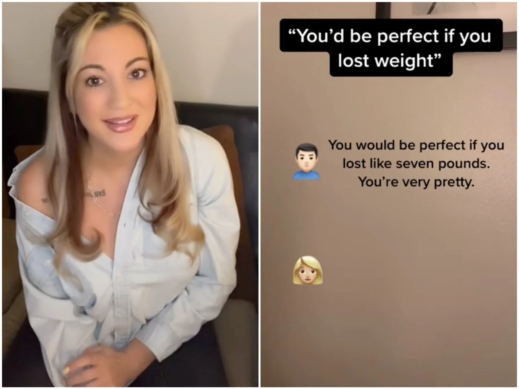 Man tells woman says she’d be ‘perfect’ if she lost weight in viral