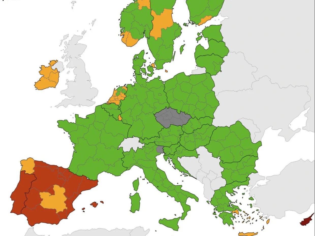 Europe’s ‘green list’ much of continent in lowest risk category The