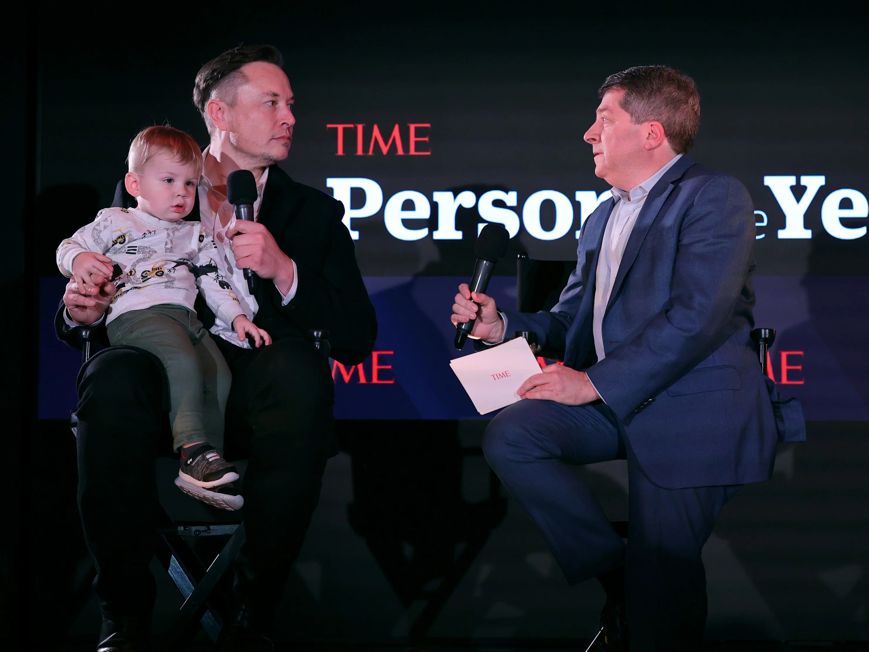 Elon Musk brings son X AE AXii to Time Person of the Year event The