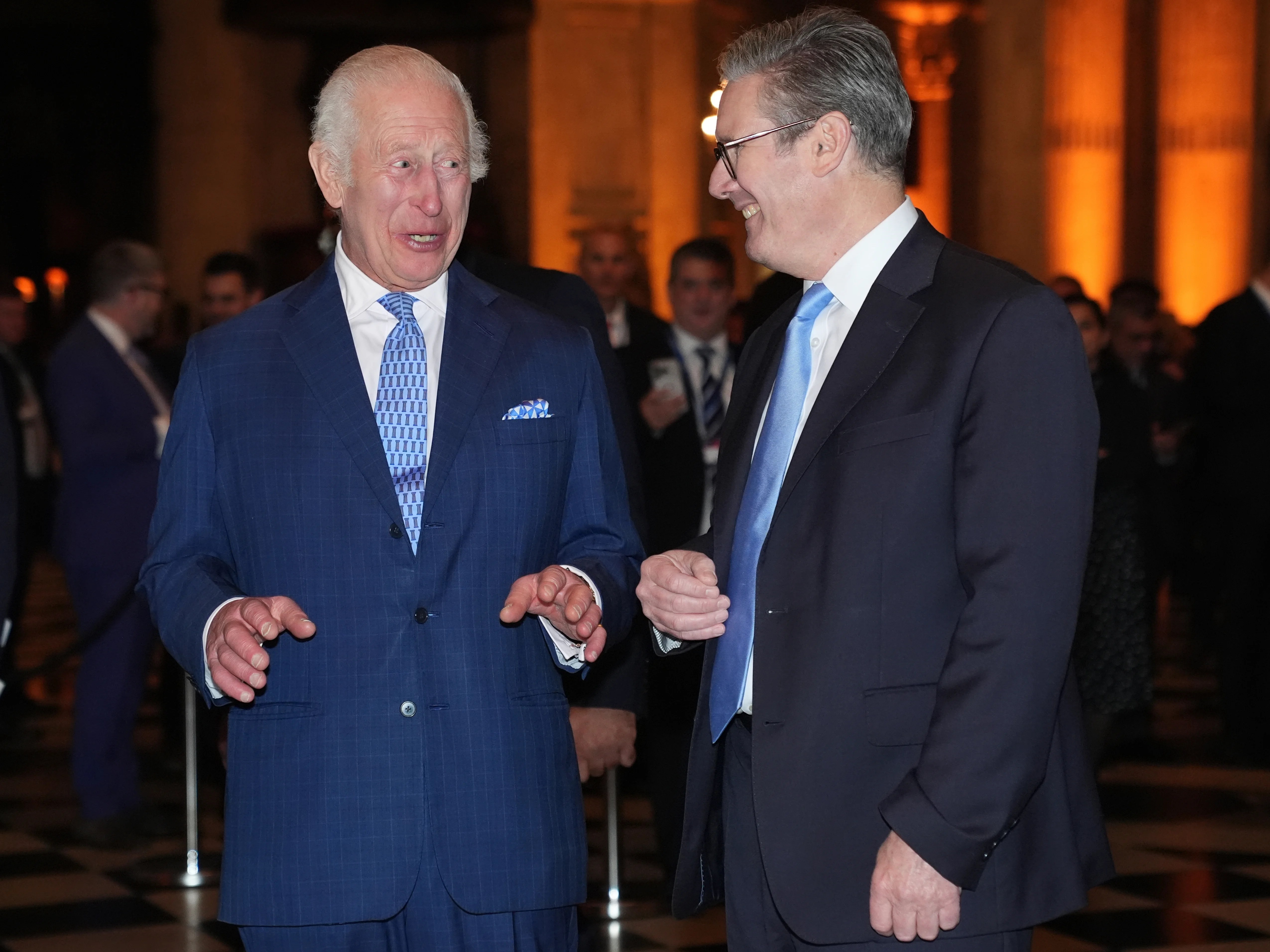 King enjoys performance from Elton John at reception for UK’s investment summit