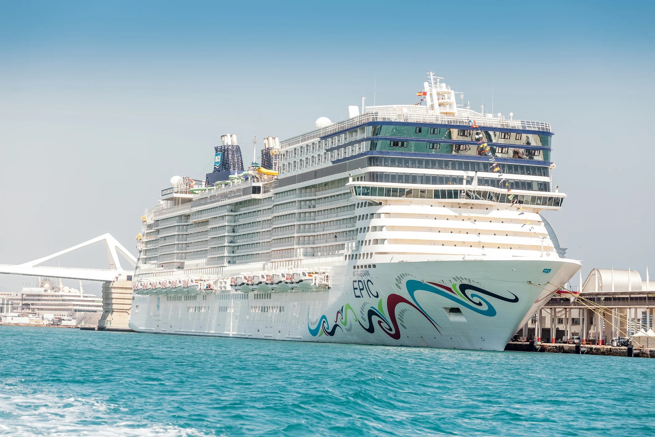 Norwegian cruise passenger blown into water by strong winds that caused a ship to detach from pier