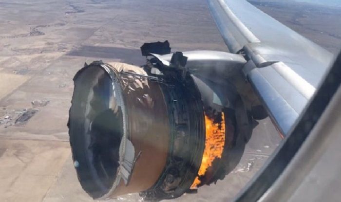 Video: United Airlines Flight Catches Fire Midair After Engine Failure