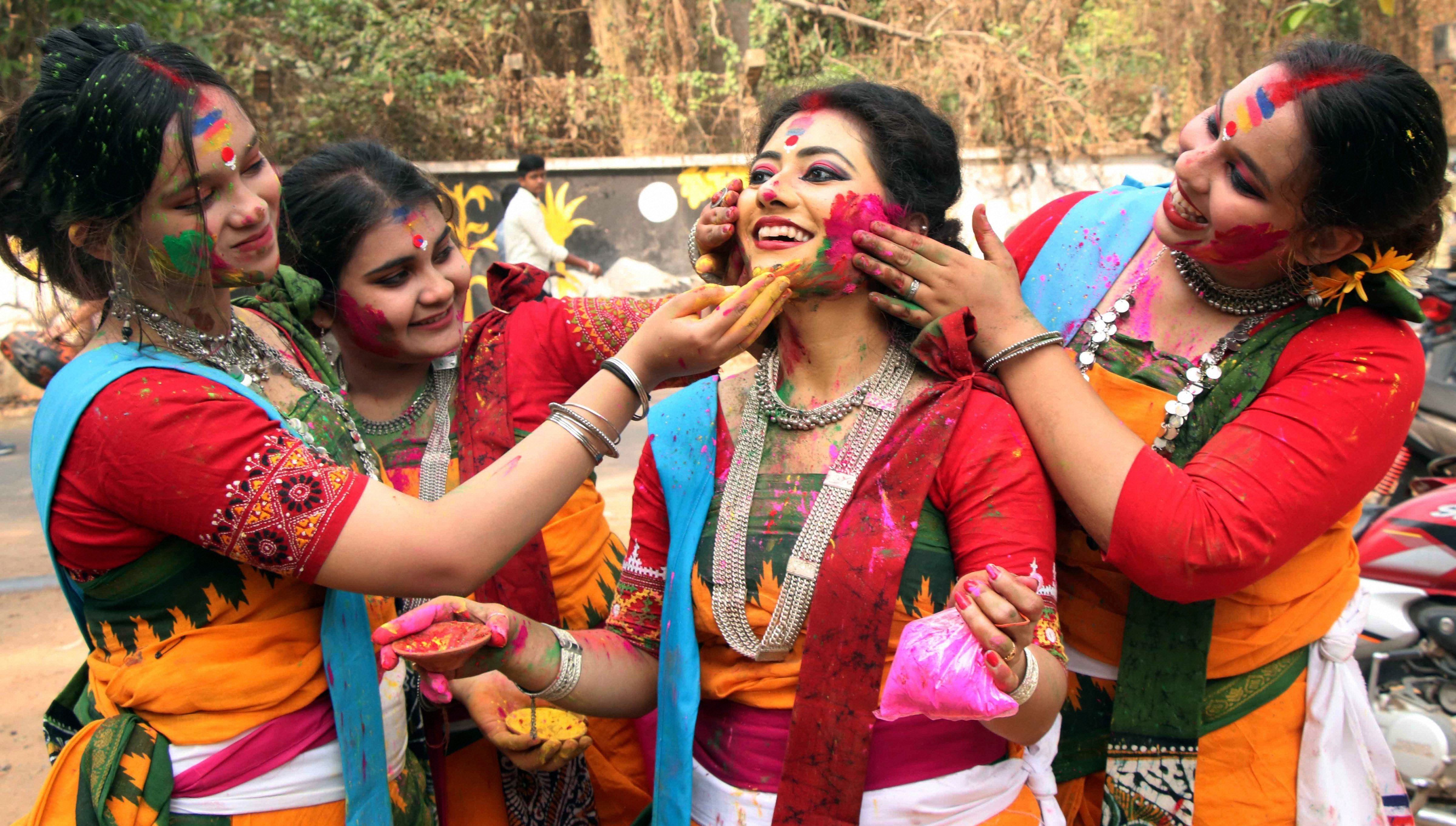 Santiniketan to Vrindavan Postcards From Holi Celebrations Across India