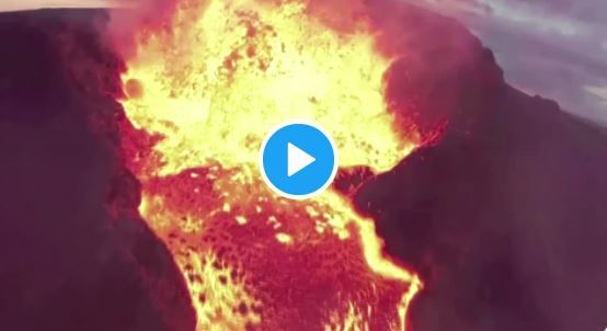 Video Shows The Exact Moment A Drone Crashed Right Into An Erupting Volcano in Iceland Watch