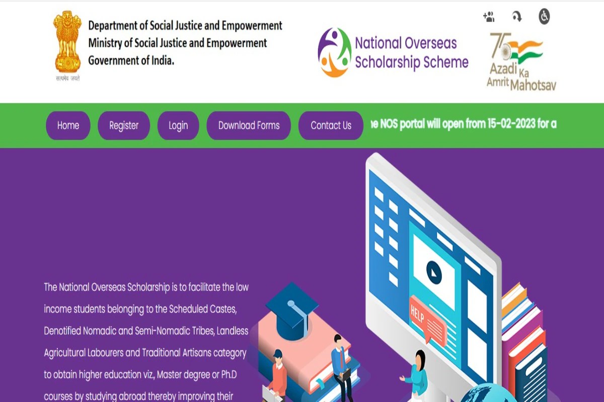 National Overseas Scholarship 2023 Registration Begin at nosmsje.gov.in