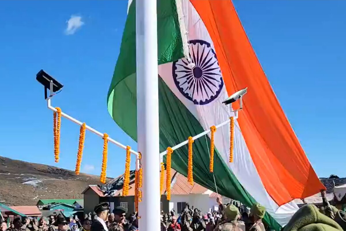 73 Feet Tall National Flag Hoisted In Tawang, Arunachal Pradesh With