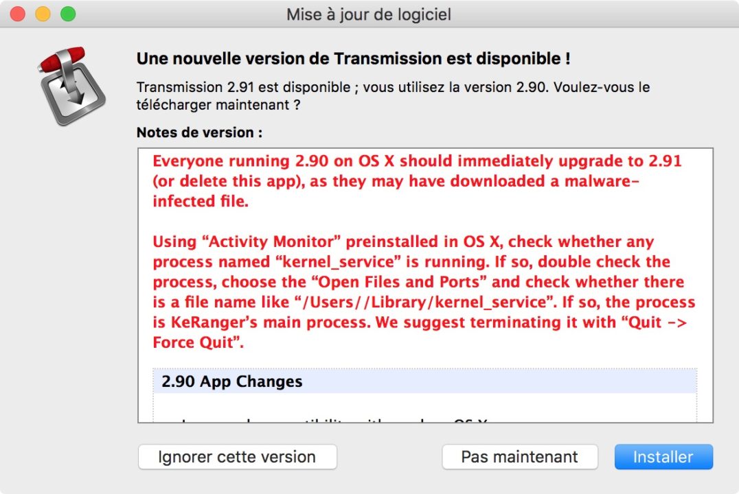 KeRanger devient le premier ransomware à infecter des Mac iPhoneAddict.fr