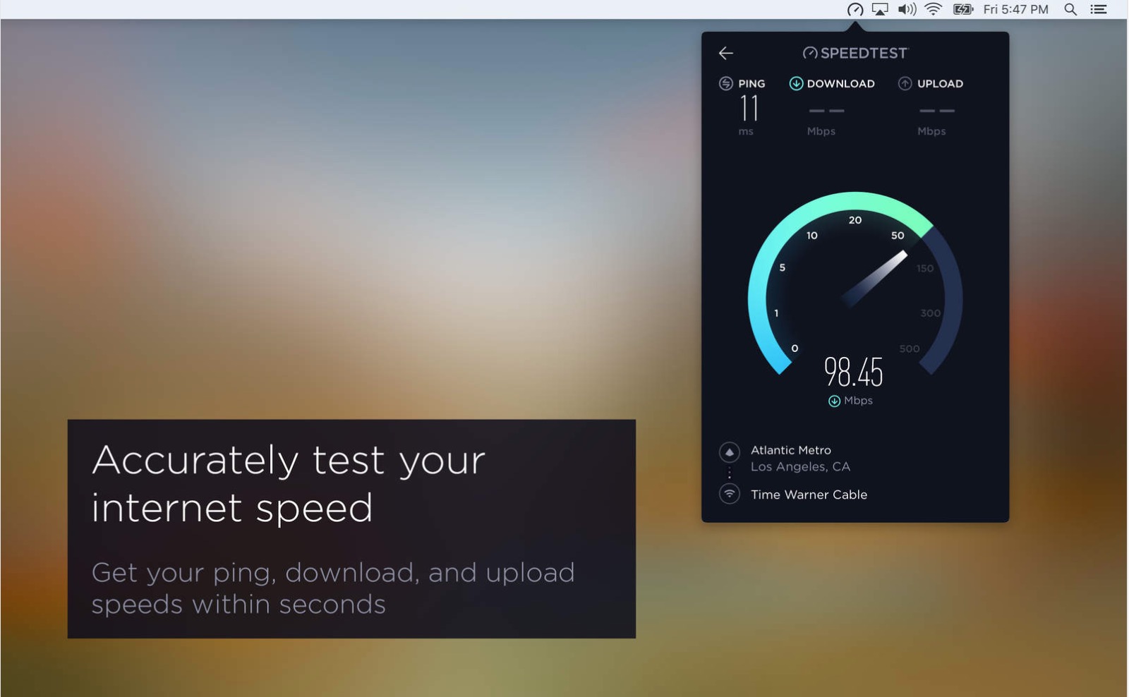L'application Speedtest débarque sur le Mac App Store
