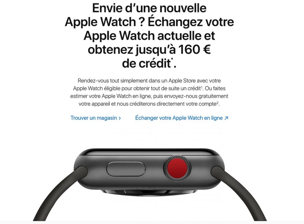 Apple étend son programme de reprise d'Apple Watch en France et dans d