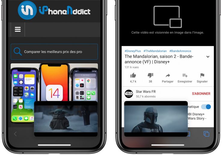 YouTube iOS 14 PictureinPicture (PiP) de nouveau