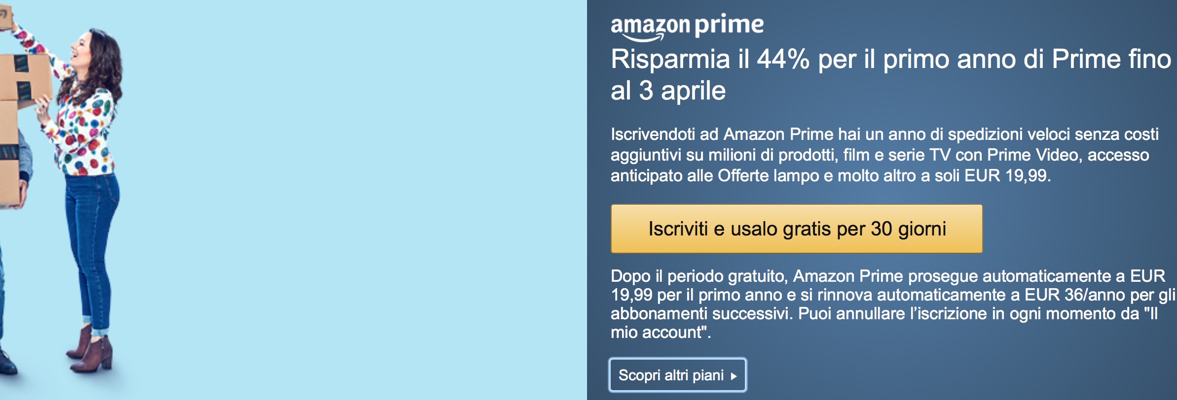 Aumento di prezzi per Amazon Prime 36 euro l'anno! iPhone Italia
