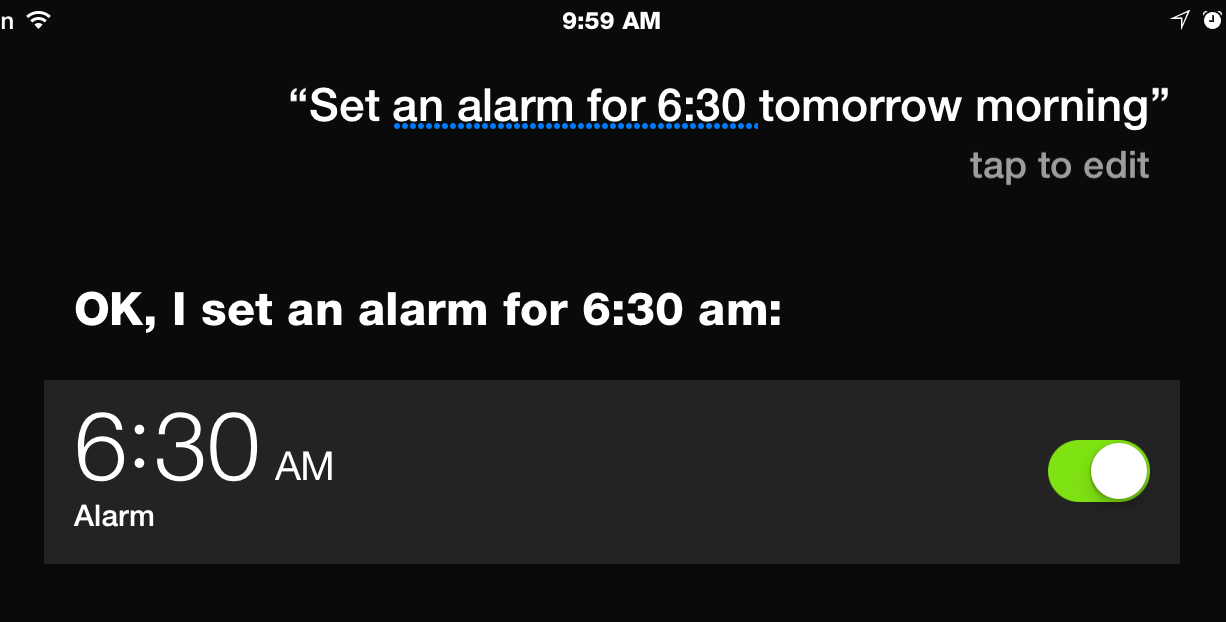 Tip of the Day Use Siri to Set an Alarm, Set the Timer, and Tell You the Time