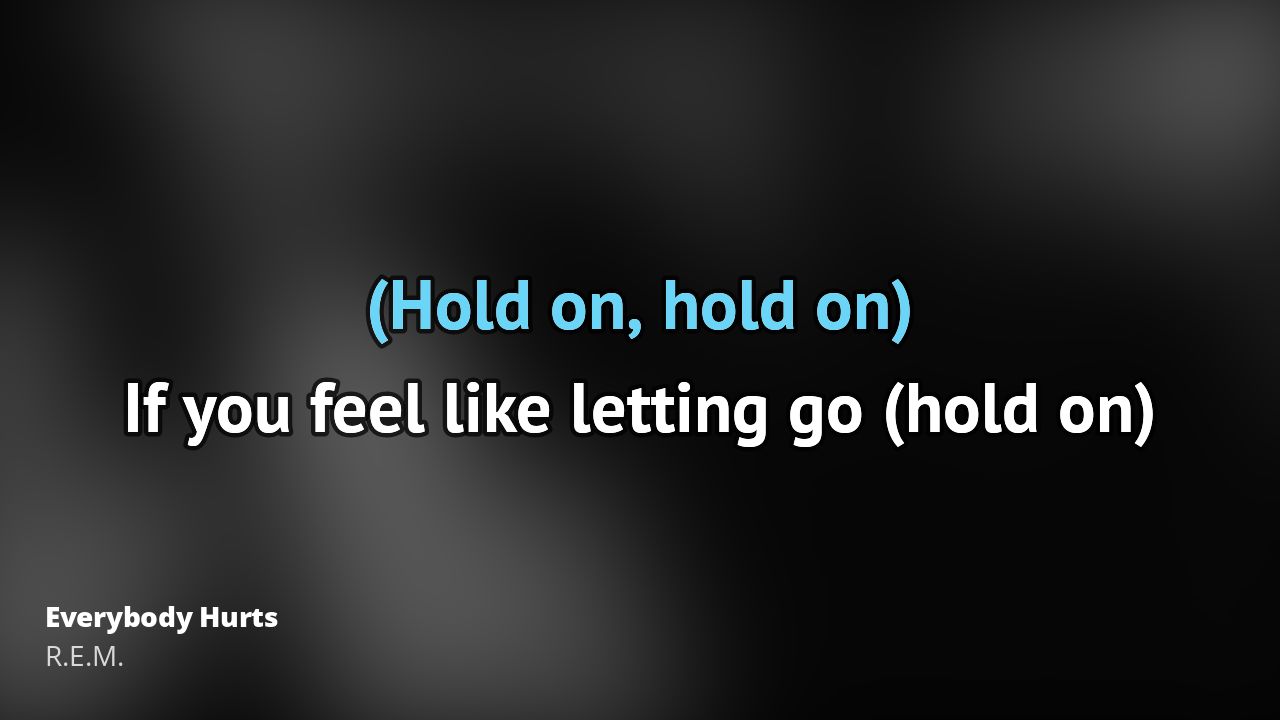R.E.M. Everybody Hurts Karaoke 🎵