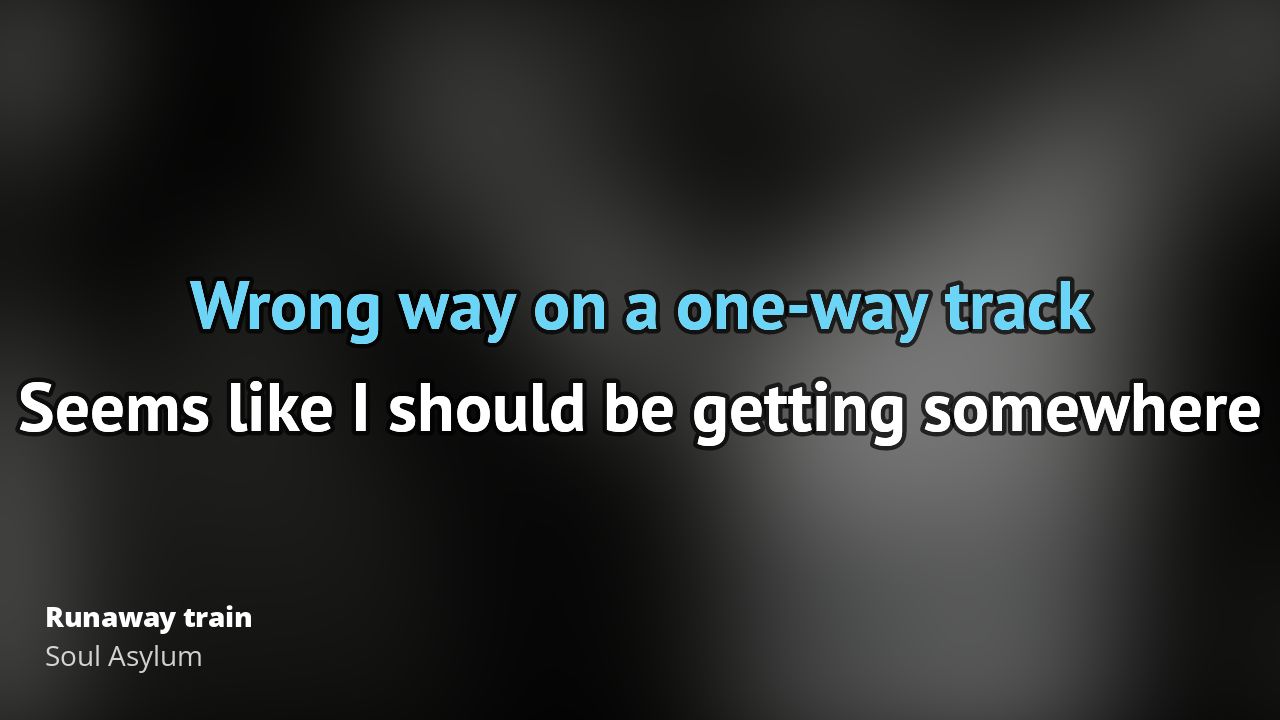 Soul Asylum Runaway train Karaoke 🎵