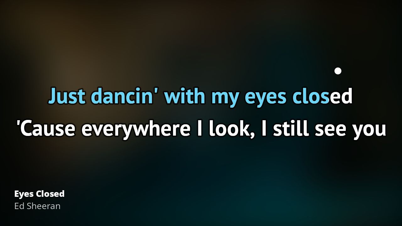 Ed Sheeran Eyes Closed Karaoke 🎵