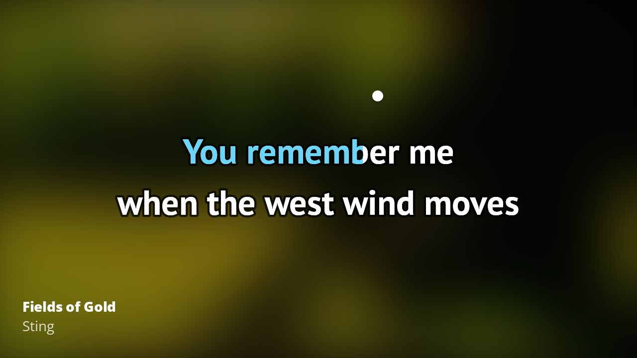 Sting Fields of Gold Karaoke 🎵