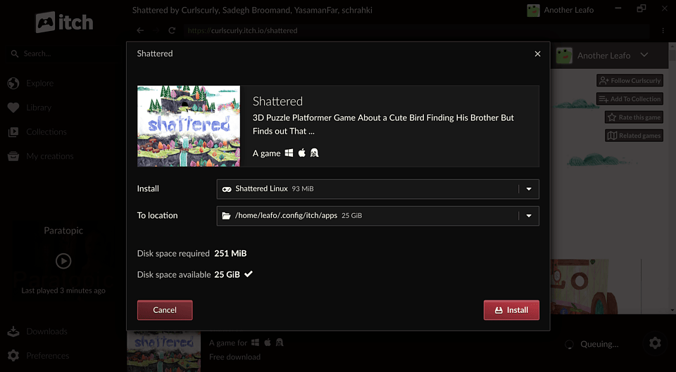 Download App itch.io