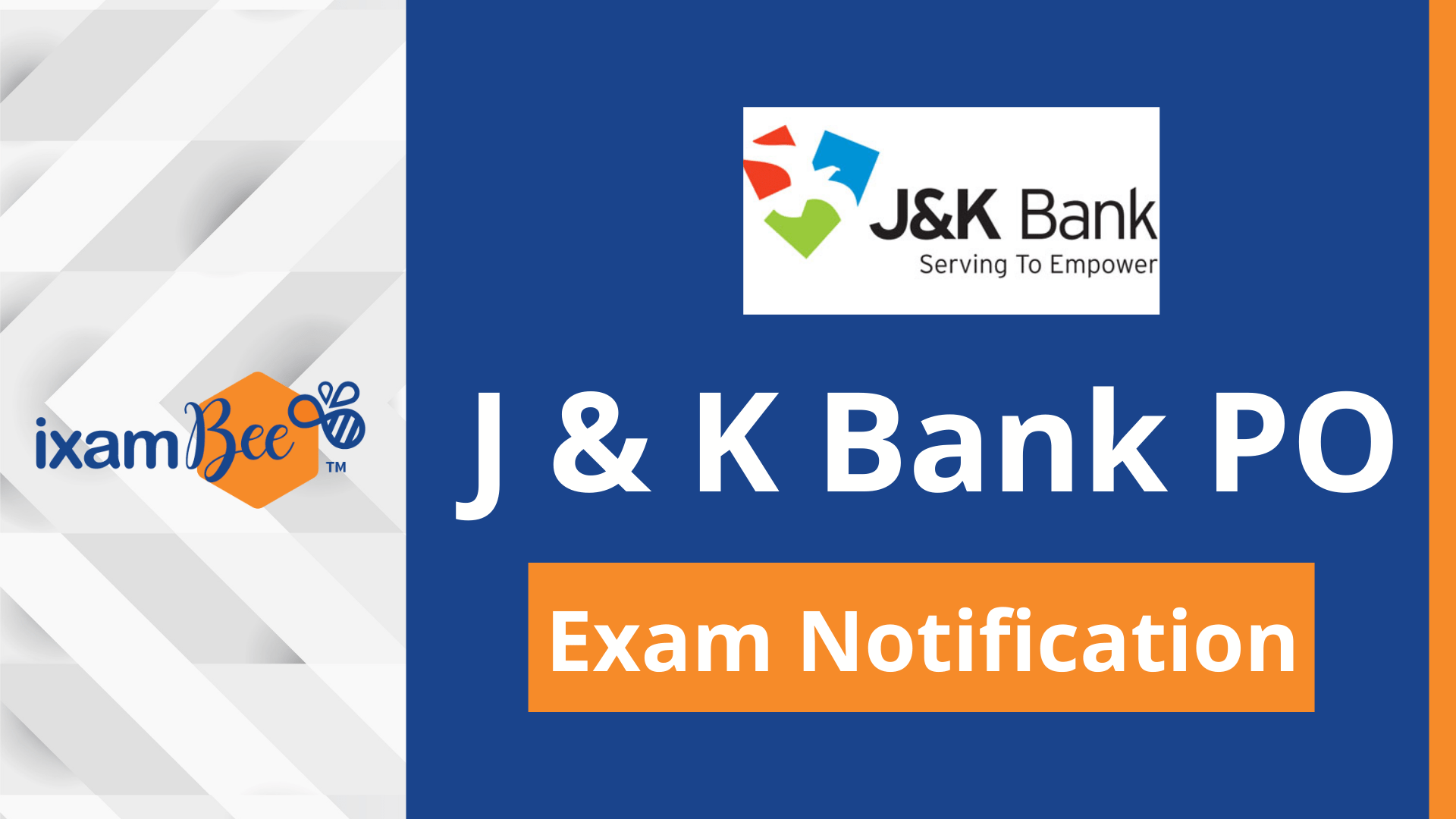 J&K Bank PO officer Exam 2024 Notification See Notification PDF