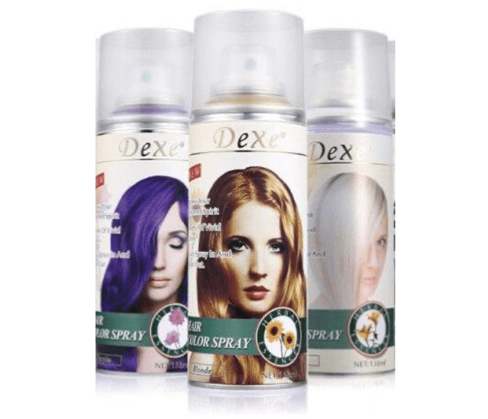 Set of 3 Temporary Hair Color Spray Gree109623