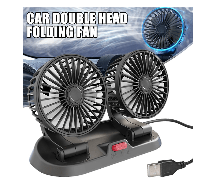 Buy Generic Dual Head Car Fan Por132575 Price in Qatar, Doha