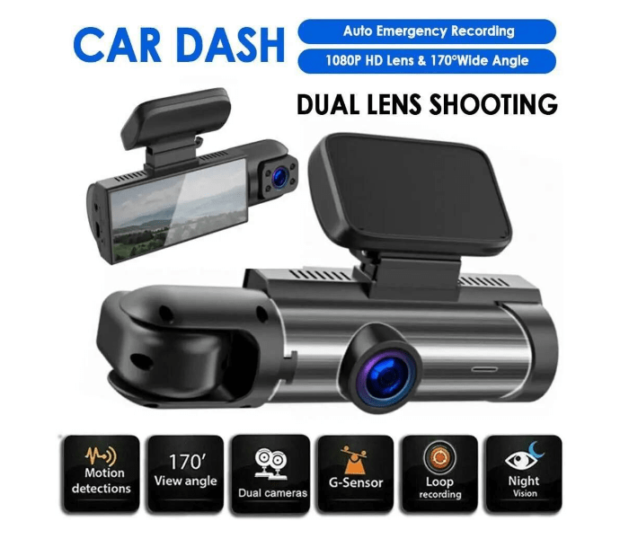 Dual Lens Car Dash Cam DVR Driving Recorder 136872