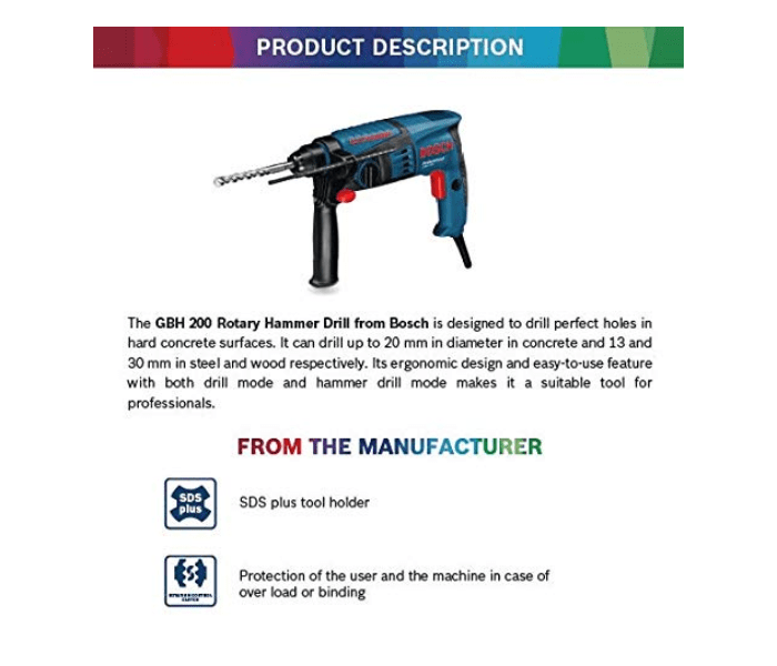 Buy Bosch ROTARY HAMMER GBH 220 56234 Price in Qatar, Doha