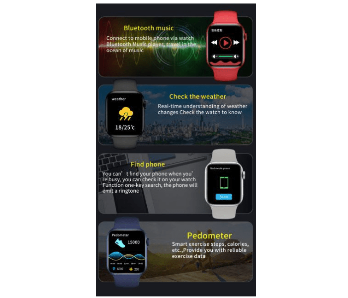 Buy Smart Watch 7 Bluetooth Full 101476 Price in Qatar, Doha