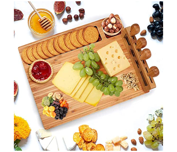 Galaxy Bamboo Charcuterie Board and Kni116847