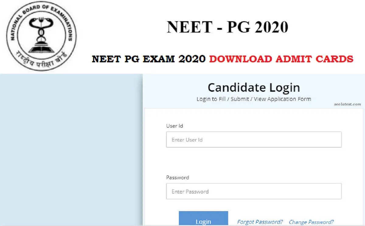 NEET PG Admit Card 2020 Releasing Tomorrow nbe.edu.in See Latest See