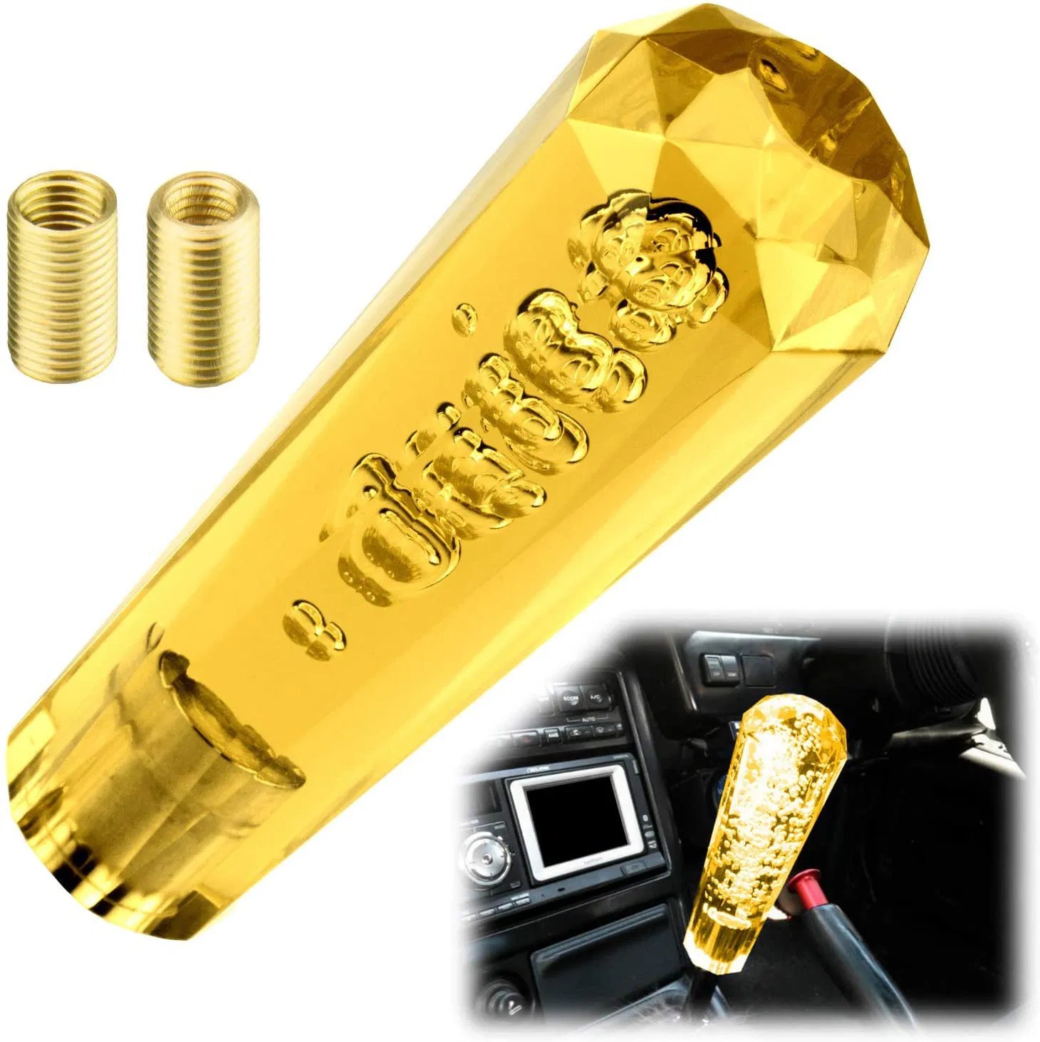 Gear Stick Knobs Crystal Car Manual Crystal Transparent Bubble Gear
