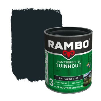 Rambo Pantserbeits Tuinhout Zijdeglans Antraciet Dekkend 750 Ml Kopen? Buiten-Tuinbeitsen | Karwei