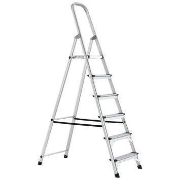 Handson Huishoudtrap Aluminium 6 Treden 125Cm Stahoogte Kopen? Huishoudtrappen | Karwei