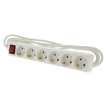 Handson Stekkerdoos 6-Voudig Randaarde 3 Meter 3X1Mm Wit Kopen? | Karwei