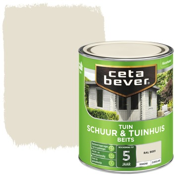 Cetabever Schuur- & Tuinhuis Beits Dekkend Ral 9001 Crème Wit 750 Ml Kopen? Buiten-Tuinbeitsen | Karwei