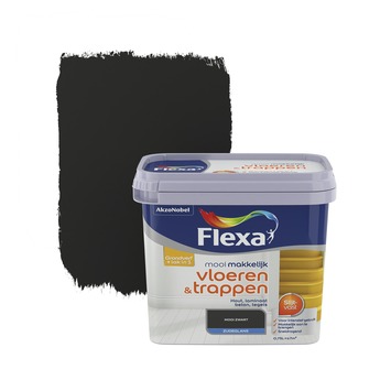 Flexa Mooi Makkelijk Vloeren&Trappen Zwart Zijdeglans 750 Ml Kopen? Binnenlak | Karwei