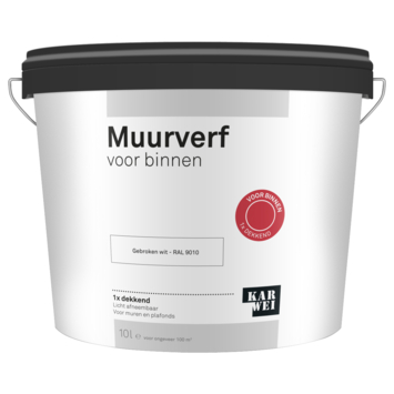 Karwei Muur- En Plafondverf Binnen Ral 9010 Gebroken Wit 10 Liter Kopen? Muurverf-Binnen | Karwei
