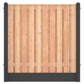 Houtbetonschutting Antraciet Douglas Kopen? Hout-Beton-Schuttingen | Karwei