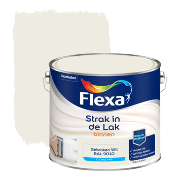Flexa Strak In De Lak Voor Binnen Ral9010 Gebroken Wit Zijdeglans 2,5 Liter Kopen? Flexa-Strak-In-De-Lak | Karwei