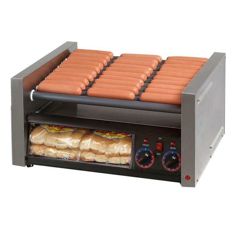 Star Manufacturing 30CBBC 30 Hot Dog Roller Grill w/Bun Storage