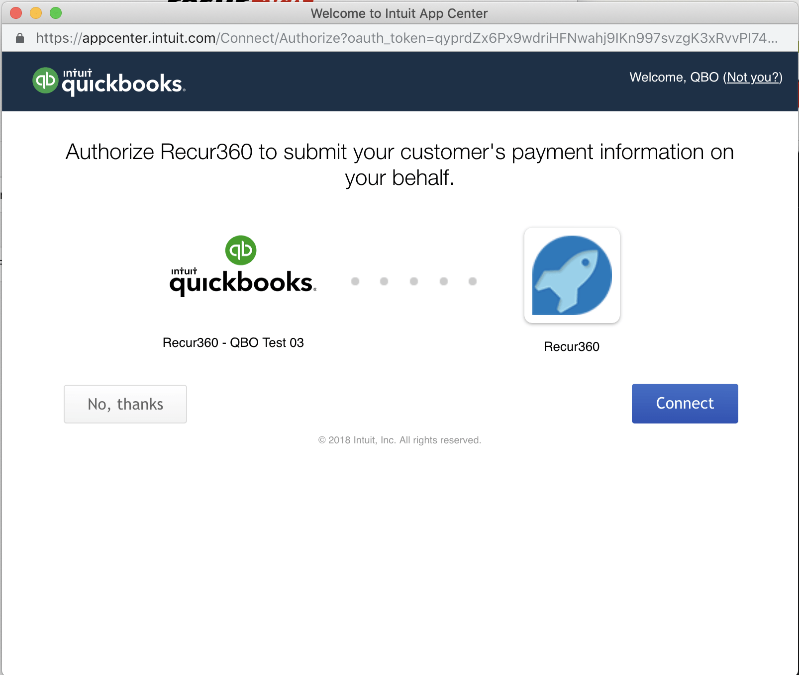 Connecting to Intuit Merchant Services for Payment Processing