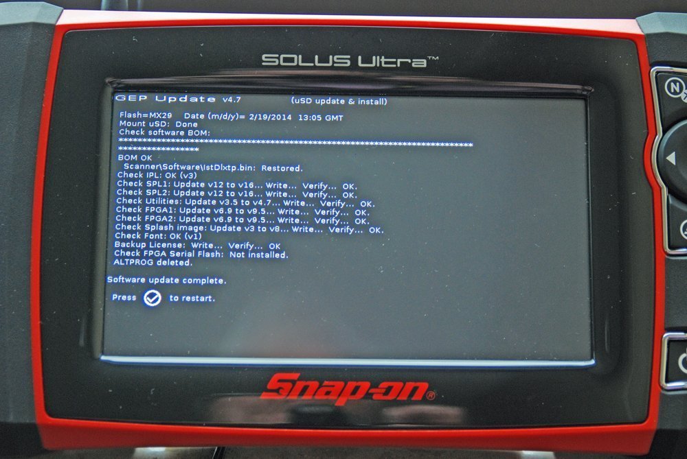 SoftwareUpdate von Snapon Tools für Diagnosegerätereihe Krafthand