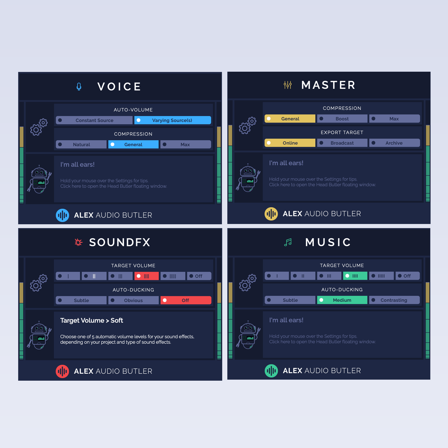 Alex Audio Butler by Unimule Video Mastering Plugin VST3