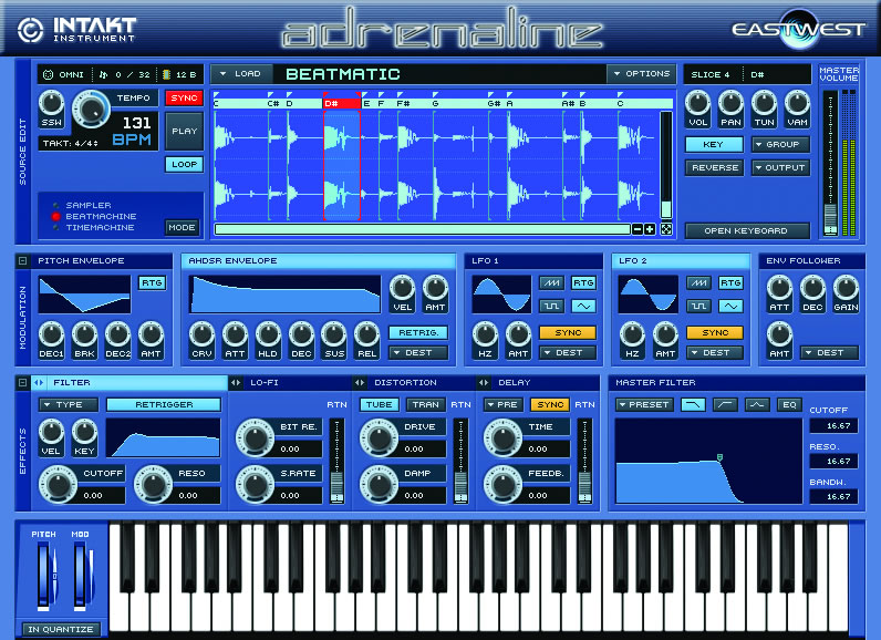 KVR Adrenaline by EastWest Sound Module VST Plugin, Audio Units